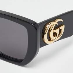 مملوكة مسبقًا Gucci Black GG0956S GG Oversized Square Sunglasses