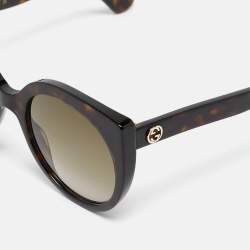 Pre Owned Gucci Tortoise Brown Gradient GG0325S Cat Eye Sunglasses