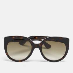 Pre Owned Gucci Tortoise Brown Gradient GG0325S Cat Eye Sunglasses