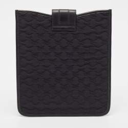 Gucci Black GG Fabric and Leather iPad Case