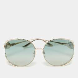 Gucci Green Gradient GG0225S Oversized Sunglasses