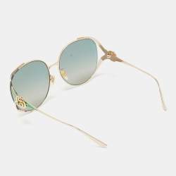 Gucci Green Gradient GG0225S Oversized Sunglasses