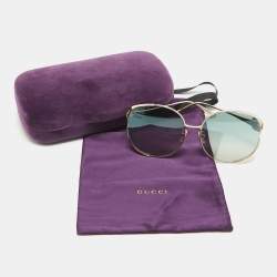 Gucci Green Gradient GG0225S Oversized Sunglasses