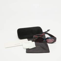 Pre Owned Gucci Multicolor/Black GG1421S Cat Eye Sunglasses