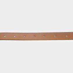 Pre Owned Gucci Brown Leather GG Marmont Waist Belt 85 CM