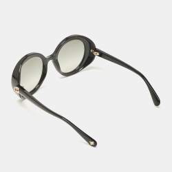Pre Owned Gucci Black GG0376S Interlocking G Round Sunglasses