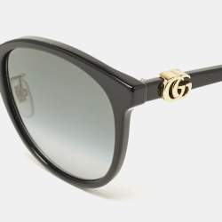 Pre Owned Gucci Black Gradient GG1180SK Cat Eye Sunglasses