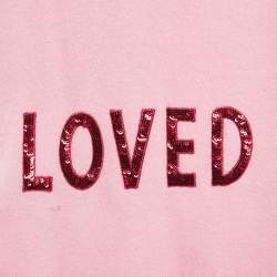 Gucci Pink LOVED Embellished Cashmere & Silk Scarf