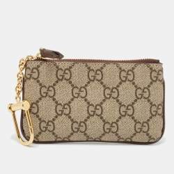Gucci Beige GG Supreme Canvas Key Case