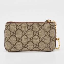 Gucci Beige GG Supreme Canvas Key Case