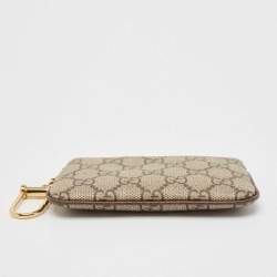 Gucci Beige GG Supreme Canvas Key Case