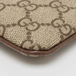 Gucci Beige GG Supreme Canvas Key Case