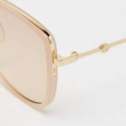 Pre Owned Gucci Beige Gradient GG0606SK Cat Eye Sunglasses