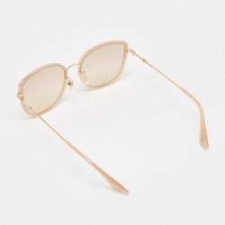 Pre Owned Gucci Beige Gradient GG0606SK Cat Eye Sunglasses