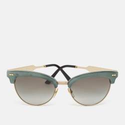 Pre Owned Gucci Green Gradient GG4283/S Cat Eye Sunglasses