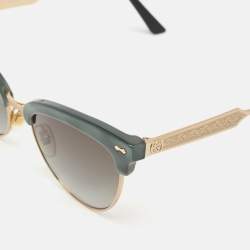 Pre Owned Gucci Green Gradient GG4283/S Cat Eye Sunglasses