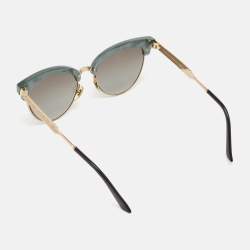 Pre Owned Gucci Green Gradient GG4283/S Cat Eye Sunglasses