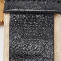 Pre Owned حزام غوتشي إبزيم فراشة شريط مرن بيج 85 سم