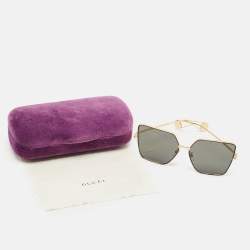 Gucci Black/Gold GG0436S Butterfly Sunglasses
