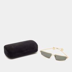 Gucci Black/Gold Tone GG0537S Rectangular Sunglasses