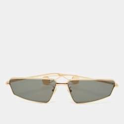 Gucci Black/Gold Tone GG0537S Rectangular Sunglasses