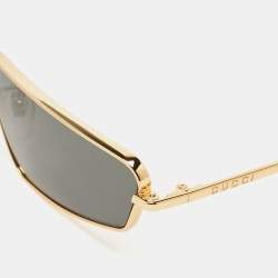 Gucci Black/Gold Tone GG0537S Rectangular Sunglasses