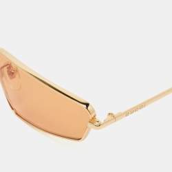 Pre Owned Gucci Gold GG0537S Rectangular Sunglasses