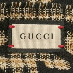 Pre Owned Gucci Black  Fringe Scarf