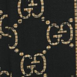 Pre Owned Gucci Black  Fringe Scarf