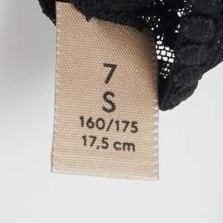 مملوكة مسبقًا Gucci Black GG Embroidered Tulle Gloves S