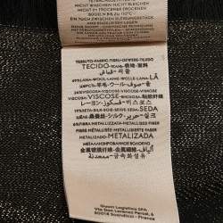 Gucci Metallic Black GG Wool Blend Scarf