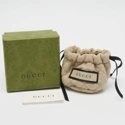 Pre Owned Gucci GG Enamel Sterling Silver Bracelet