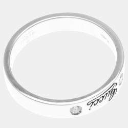 Gucci Icon Print Ring White Gold 18K Diamond Silver