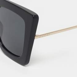 مملوكة مسبقًا Gucci Black Gold Tone GG0435S Sunglasses