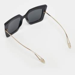 مملوكة مسبقًا Gucci Black Gold Tone GG0435S Sunglasses