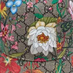 Pre Owned Gucci Beige GG Floral Print Coated Canvas Bucket Hat L