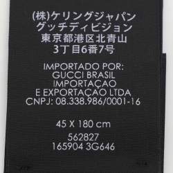 Pre Owned Gucci Blue GG Wool Scarf