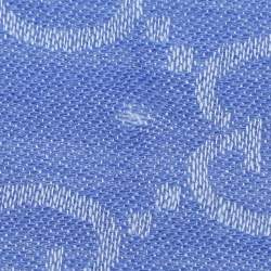 Pre Owned Gucci Blue GG Wool Scarf