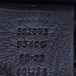 Gucci Black Elastic Leather GG Marmont Torchon Buckle Belt 80CM