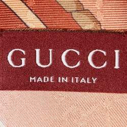 Pre Owned Gucci Horsebit Pink Silk Scarf