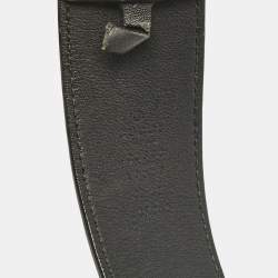 Pre Owned Gucci Black Leather GG Marmont Buckle Belt 80CM