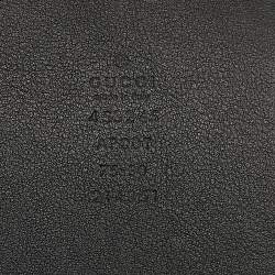 Pre Owned Gucci Black Leather GG Marmont Wide Buckle Belt 75CM