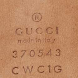 Gucci Black Guccissima Leather Interlocking G Buckle Belt 80 CM