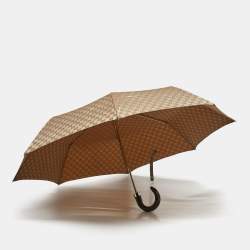 مملوكة مسبقًا Gucci Beige GG Nylon Folding Umbrella