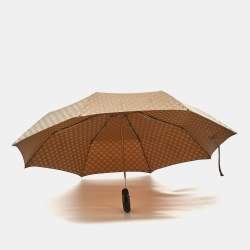 مملوكة مسبقًا Gucci Beige GG Nylon Folding Umbrella