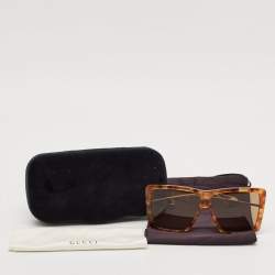 Gucci Tortoise Brown GG0434S Square Sunglasses