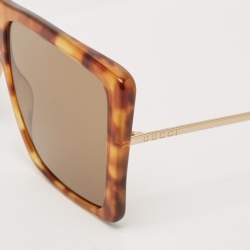 Gucci Tortoise Brown GG0434S Square Sunglasses