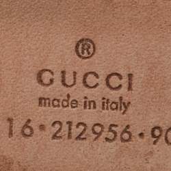 Gucci Maroon Guccissima Leather Buckle Belt 90CM