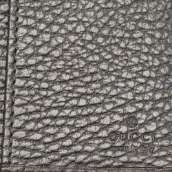 Gucci Black Leather GG Marmont Passport Holder
