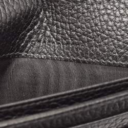 Gucci Black Leather GG Marmont Passport Holder
